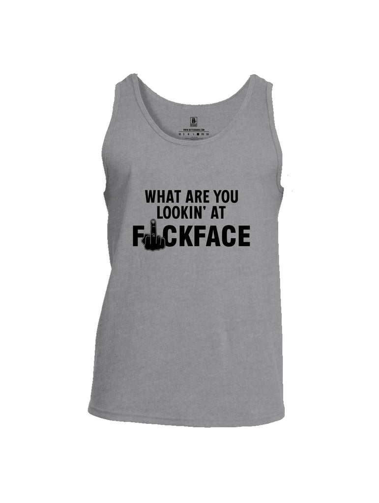 Battleraddle What Are You Lookin At Black Sleeves Men Cotton Cotton Tank Top