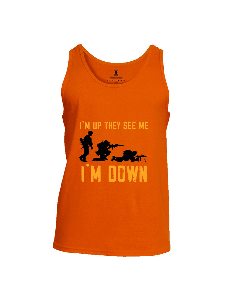 Battleraddle Im Up They See Me   Black Sleeves Men Cotton Cotton Tank Top