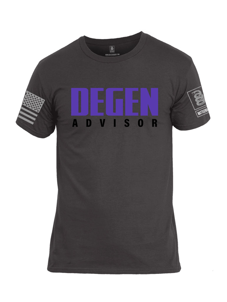 Battleraddle Degen Advisor Grey Sleeves Men Cotton Crew Neck T-Shirt