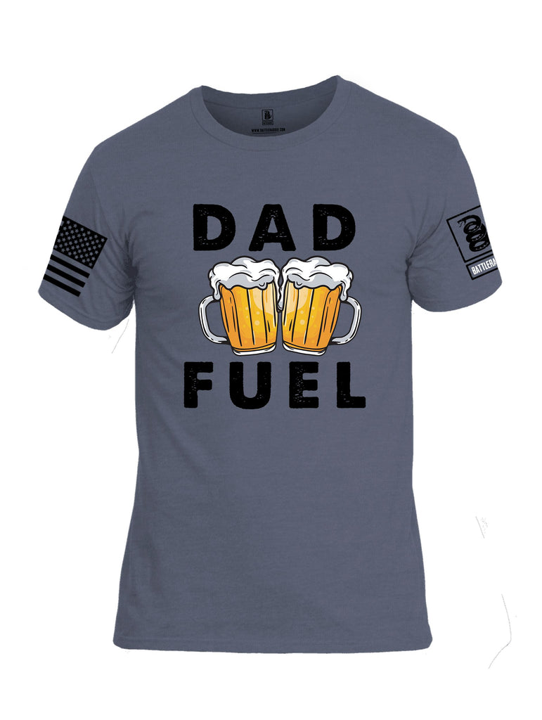 Battleraddle Dad Fuel Black Sleeves Men Cotton Crew Neck T-Shirt