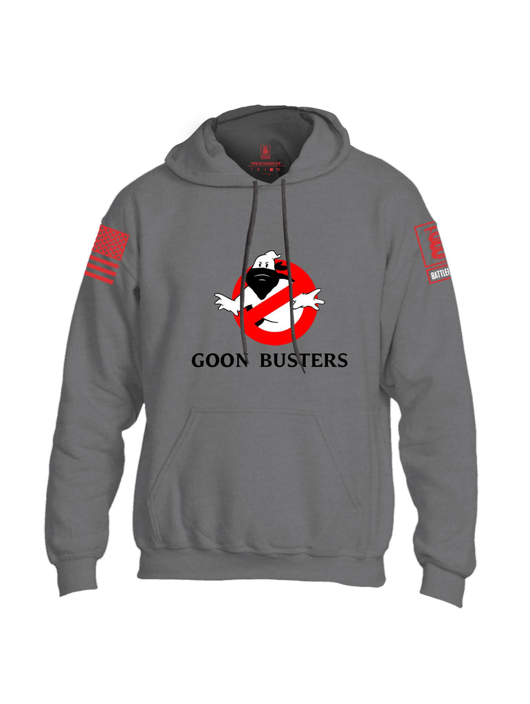 Battleraddle Goon Busters  Red Sleeves Uni Cotton Blended Hoodie With Pockets