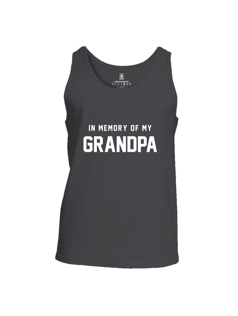 Battleraddle In Memory Of My Grandpa White Sleeves Men Cotton Cotton Tank Top