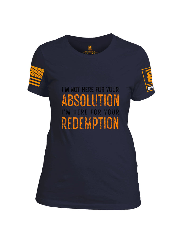 Battleraddle I'M Not Here For Your Absolution Orange Sleeves Women Cotton Crew Neck T-Shirt
