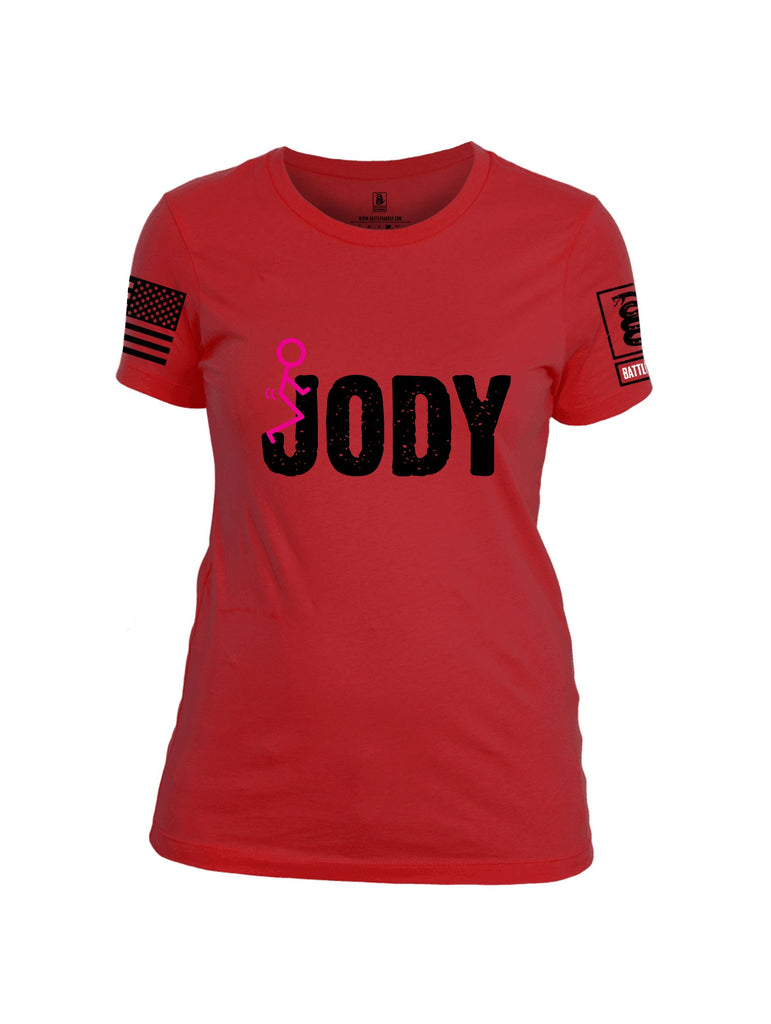 Battleraddle F Jody Black Sleeves Women Cotton Crew Neck T-Shirt