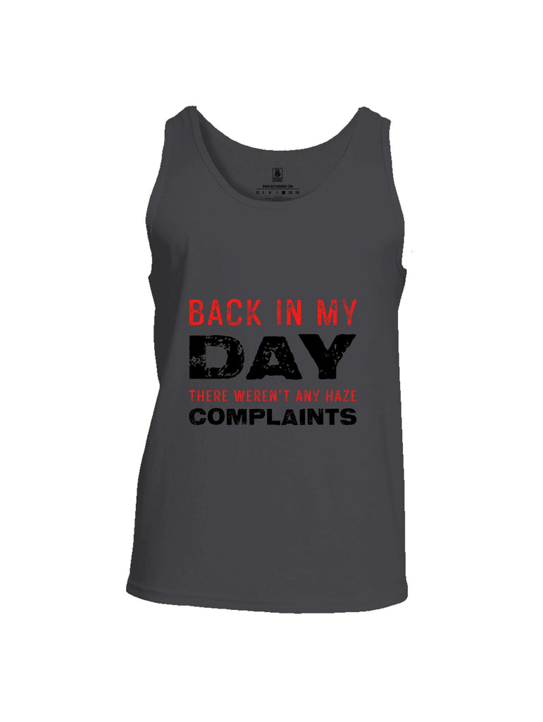Battleraddle Back In My Day  Black Sleeves Men Cotton Cotton Tank Top