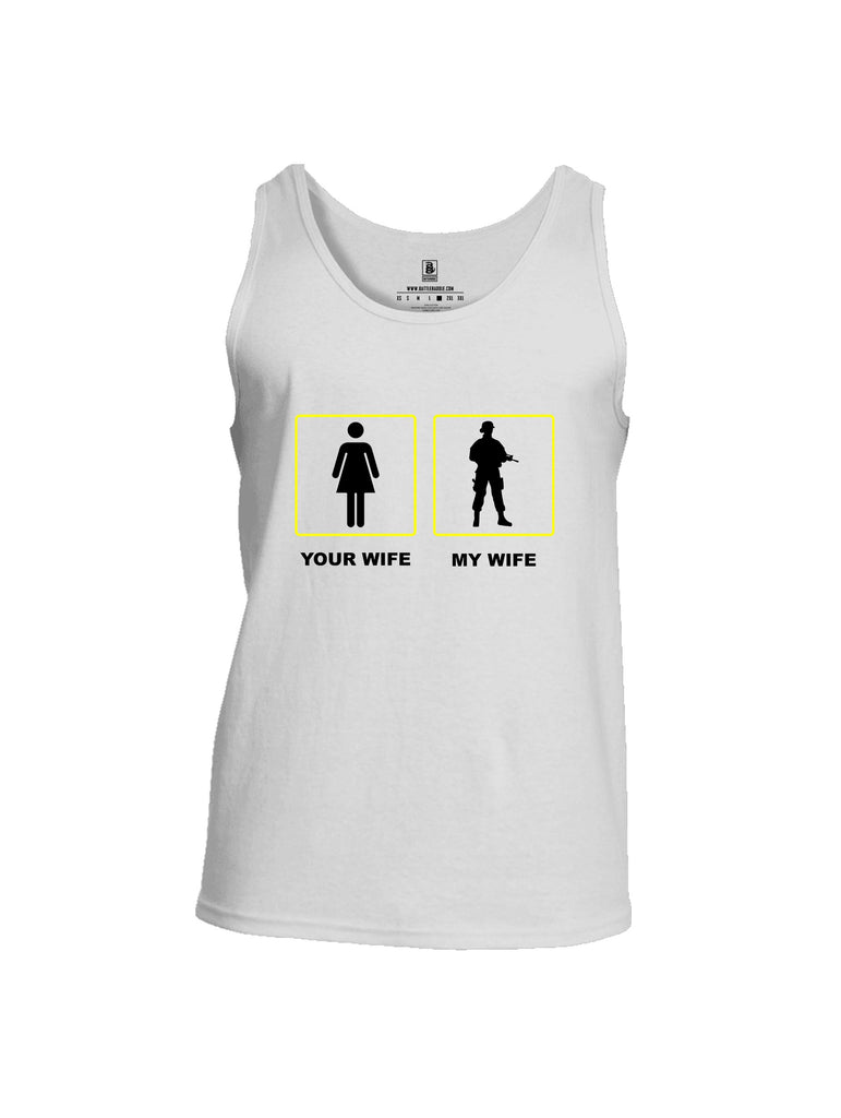 Battleraddle Your Wife My Wife Black Sleeves Men Cotton Cotton Tank Top