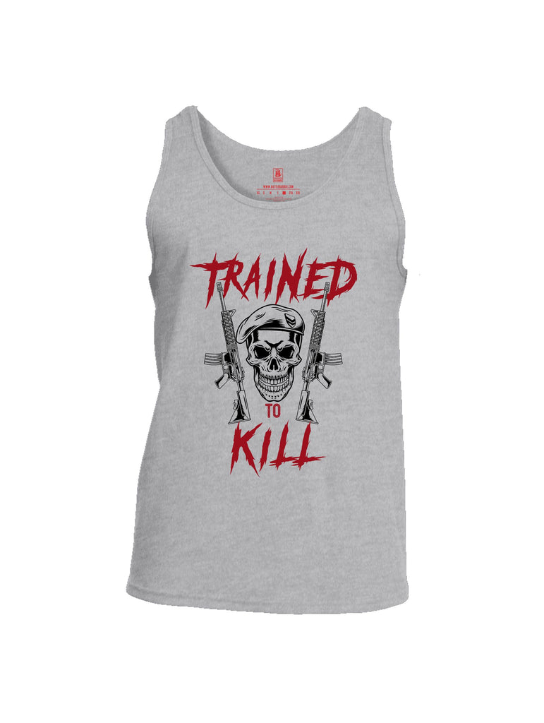 Battleraddle Trained To Kill  Red Sleeves Men Cotton Cotton Tank Top