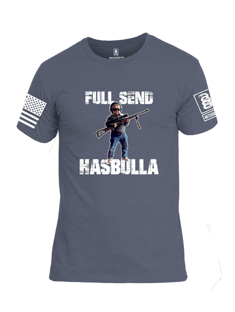 Battleraddle Full Send Hasbulla White Sleeves Men Cotton Crew Neck T-Shirt