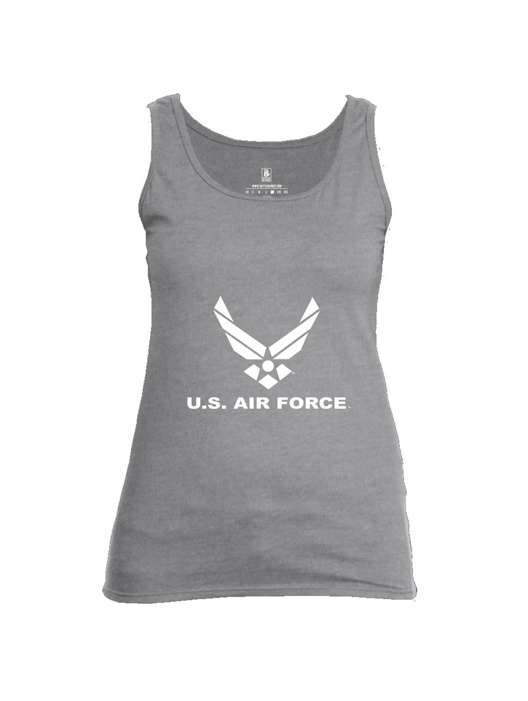 Battleraddle Us Air Force White Sleeves Women Cotton Cotton Tank Top