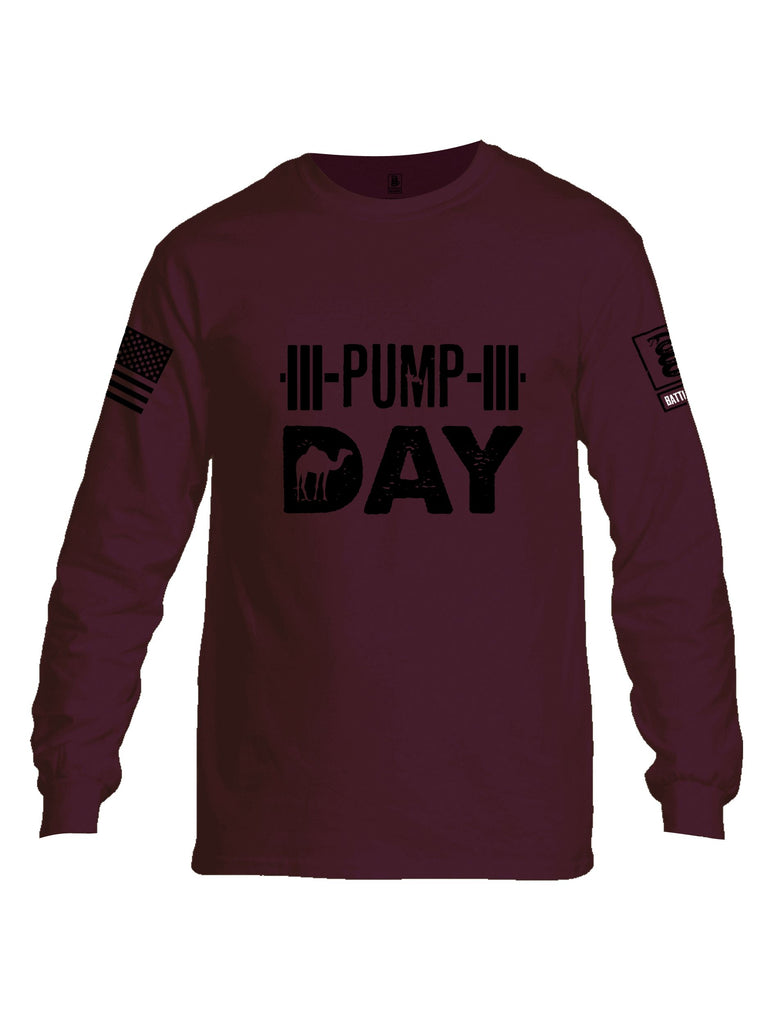 Battleraddle Pump Day  Black Sleeves Men Cotton Crew Neck Long Sleeve T Shirt