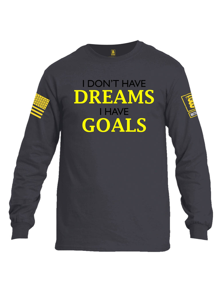 Battleraddle I Don'T Have Dreams Yellow Sleeves Men Cotton Crew Neck Long Sleeve T Shirt