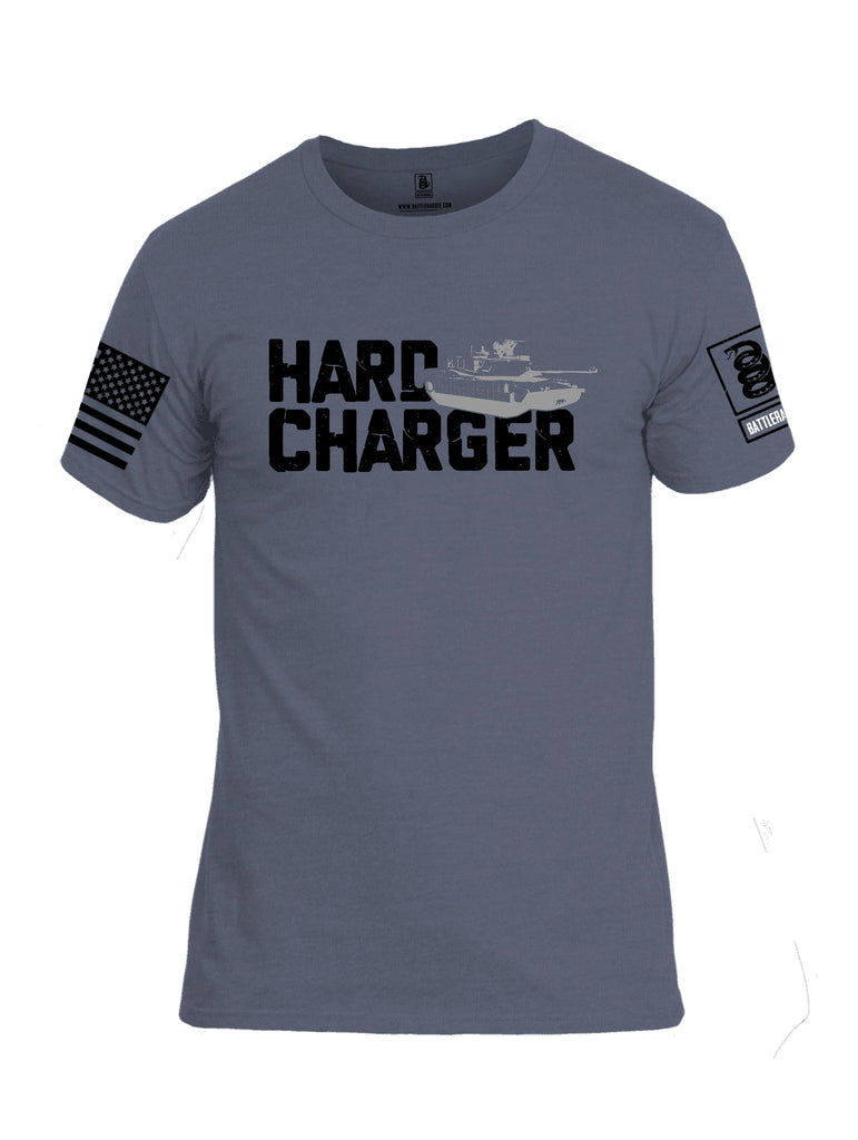 Battleraddle Hard Charger Black Sleeves Men Cotton Crew Neck T-Shirt