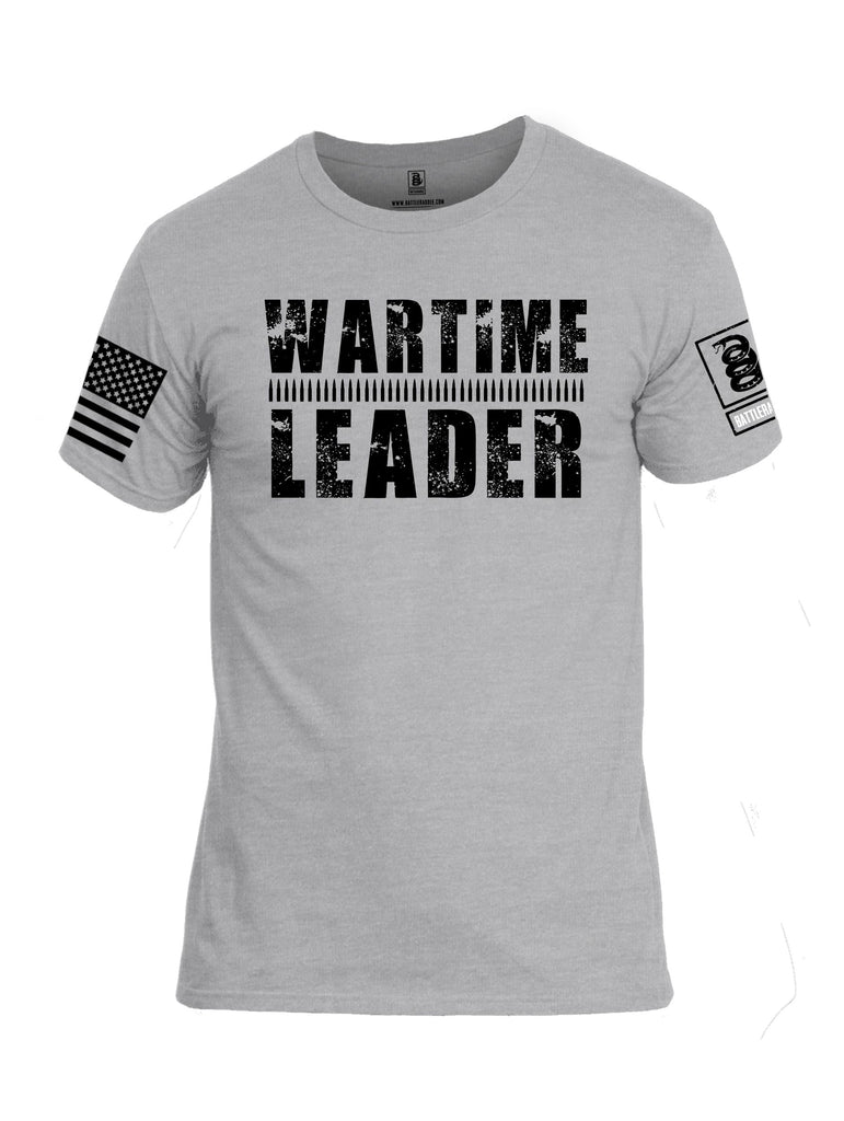 Battleraddle Wartime Leader  Black Sleeves Men Cotton Crew Neck T-Shirt