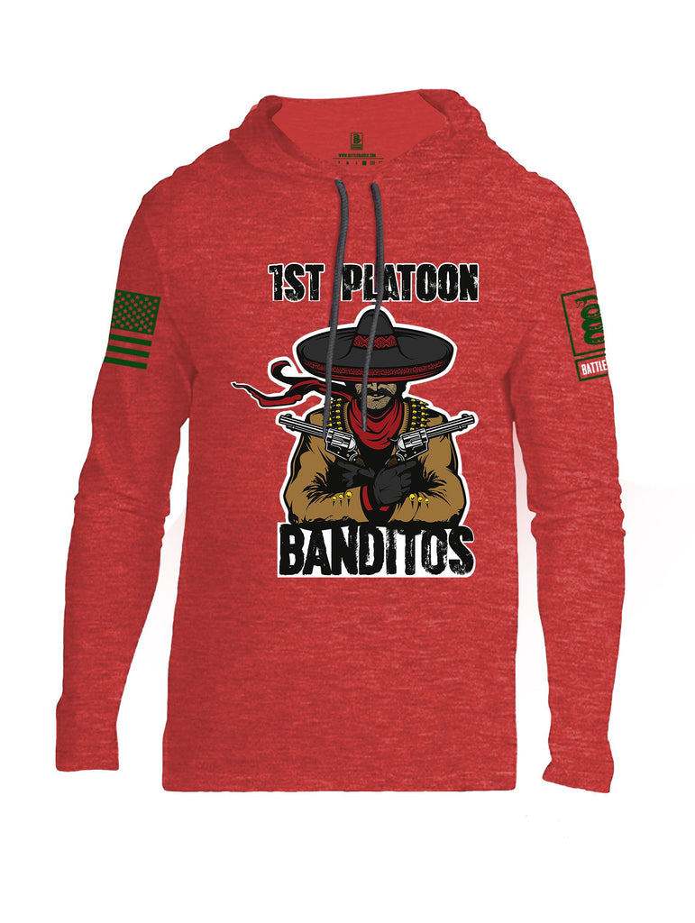 Battleraddle 1St Platoon Banditos Dark Green Sleeves Men Cotton Thin Cotton Lightweight Hoodie