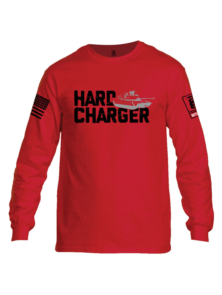 Battleraddle Hard Charger Black Sleeves Men Cotton Crew Neck Long Sleeve T Shirt