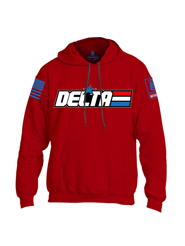 Battleraddle Delta Gi Joe Mid Blue Sleeves Uni Cotton Blended Hoodie With Pockets
