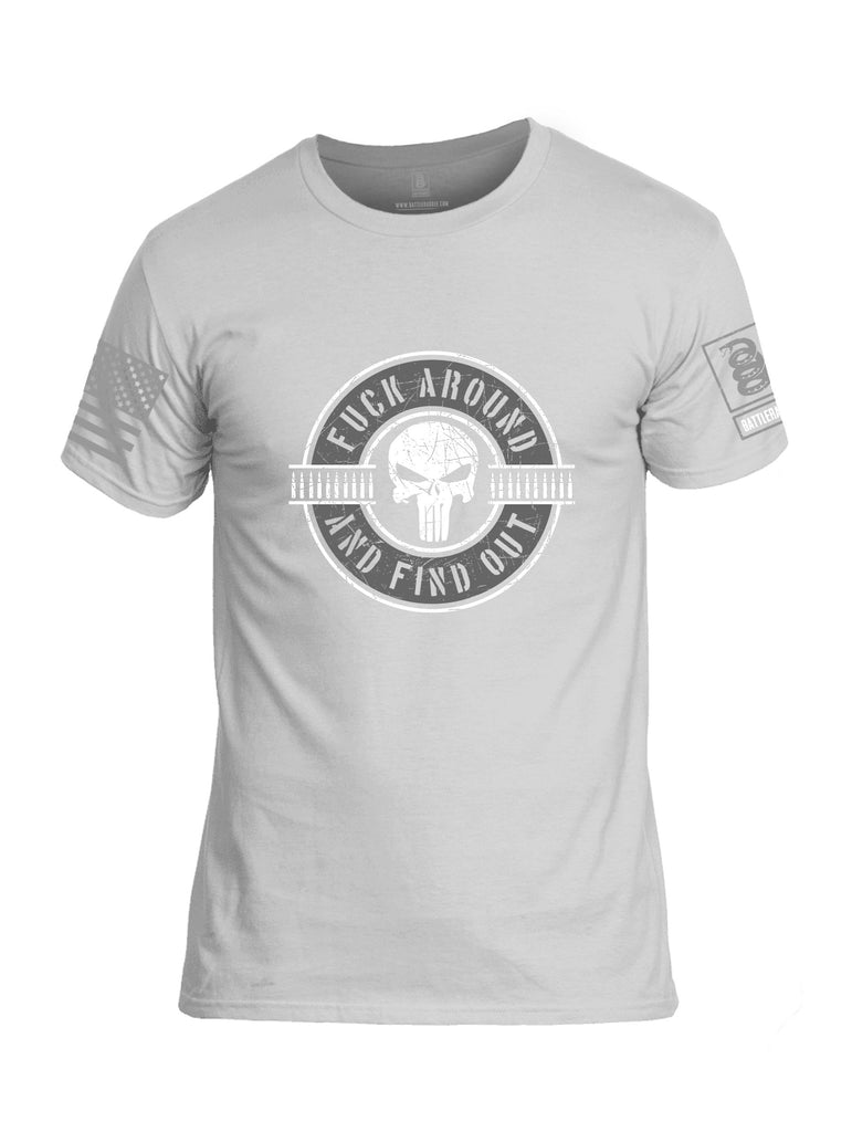 Battleraddle Faafo Punisher Grey Sleeves Men Cotton Crew Neck T-Shirt