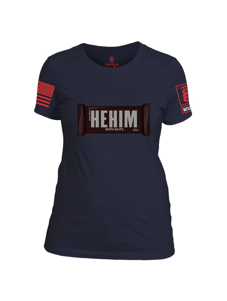 Battleraddle Hehim Choco Bar  Red Sleeves Women Cotton Crew Neck T-Shirt