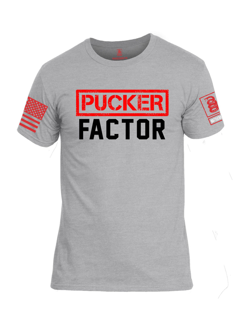 Battleraddle Pucker Factor  Red Sleeves Men Cotton Crew Neck T-Shirt