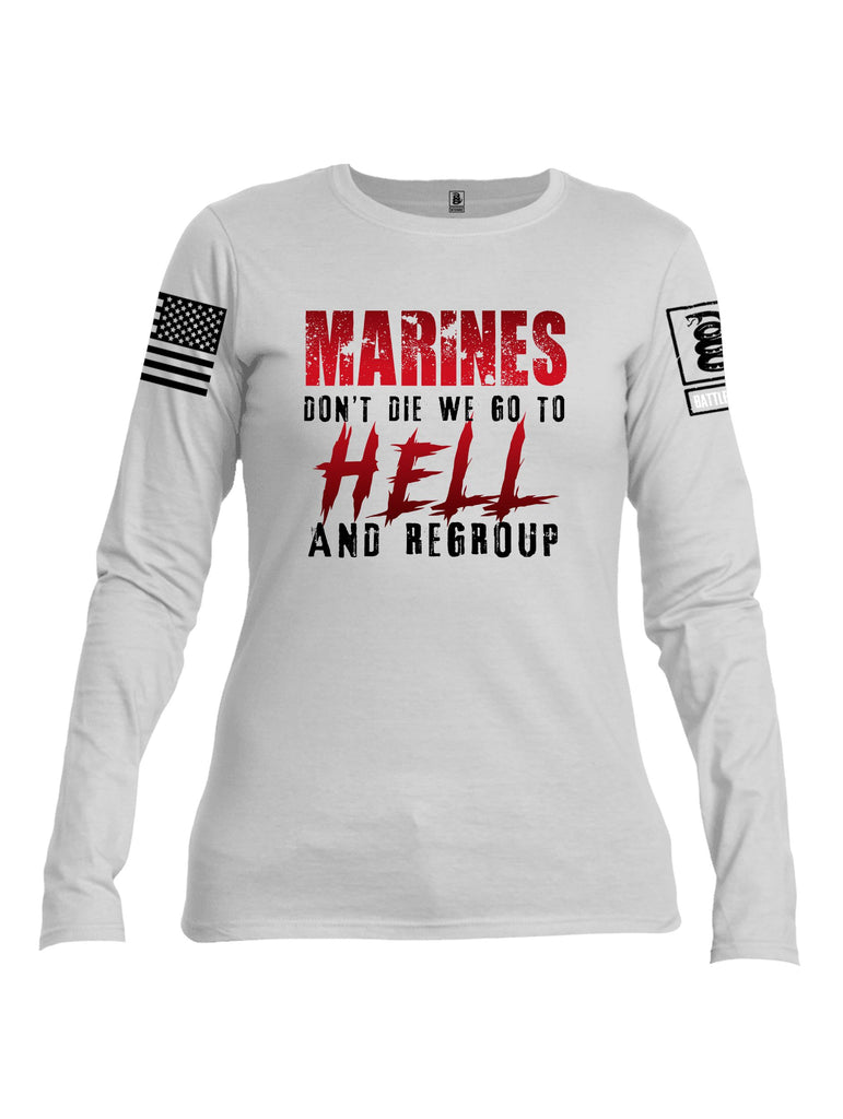 Battleraddle Marines Dont Die  Black Sleeves Women Cotton Crew Neck Long Sleeve T Shirt