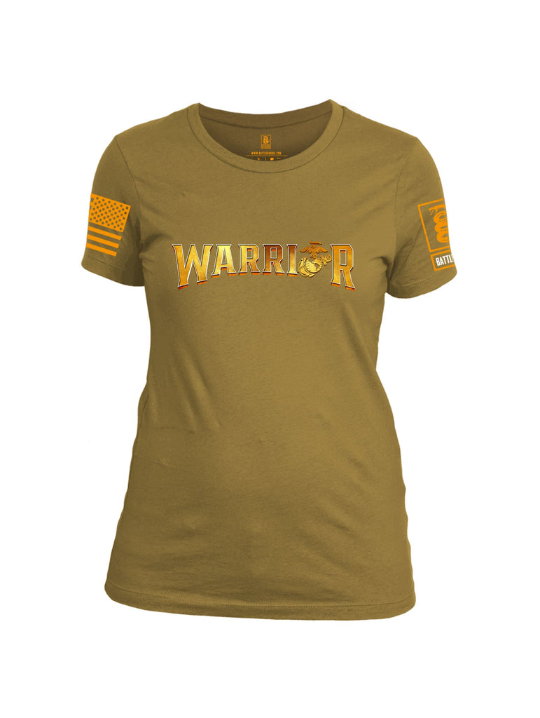 Battleraddle Warrior Orange Sleeves Women Cotton Crew Neck T-Shirt
