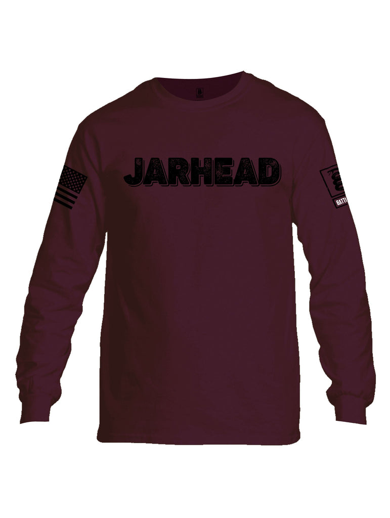 Battleraddle Jarhead Black Sleeves Men Cotton Crew Neck Long Sleeve T Shirt