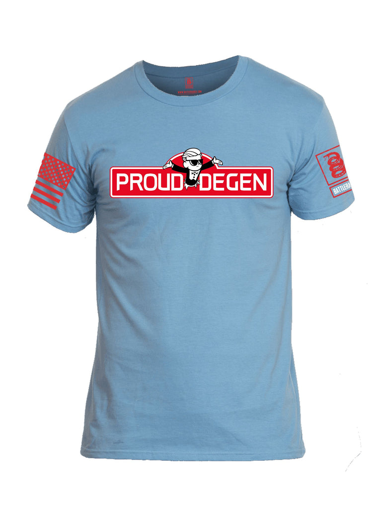 Battleraddle Proud Degen Red Sleeves Men Cotton Crew Neck T-Shirt