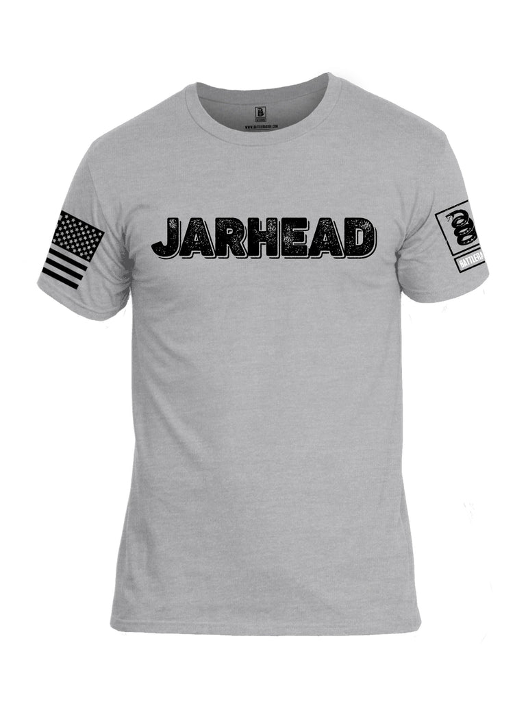 Battleraddle Jarhead Black Sleeves Men Cotton Crew Neck T-Shirt
