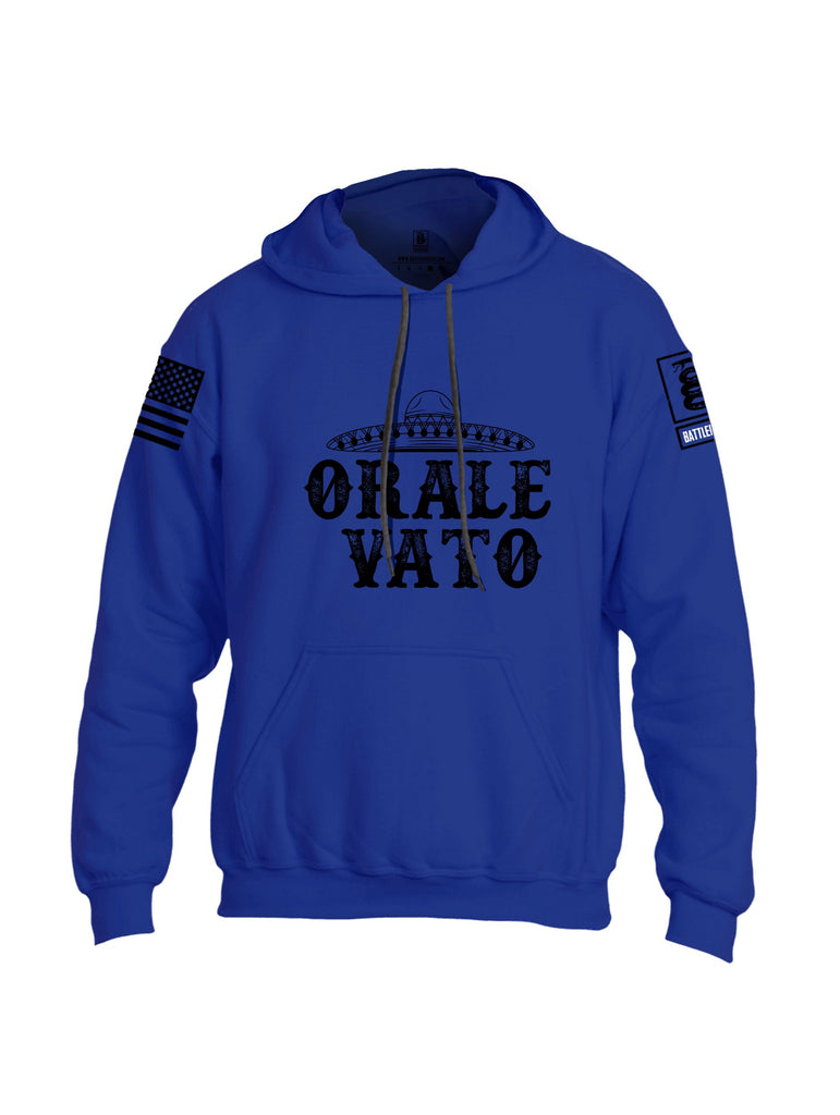 Battleraddle Orale Vato  Black Sleeves Uni Cotton Blended Hoodie With Pockets