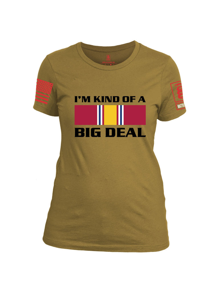 Battleraddle I'M Kind Of A Big Deal  Red Sleeves Women Cotton Crew Neck T-Shirt