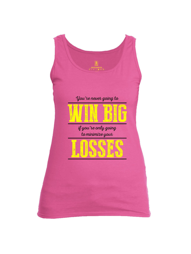 Battleraddle You'Re Never Going To Win Big  Yellow Sleeves Women Cotton Cotton Tank Top