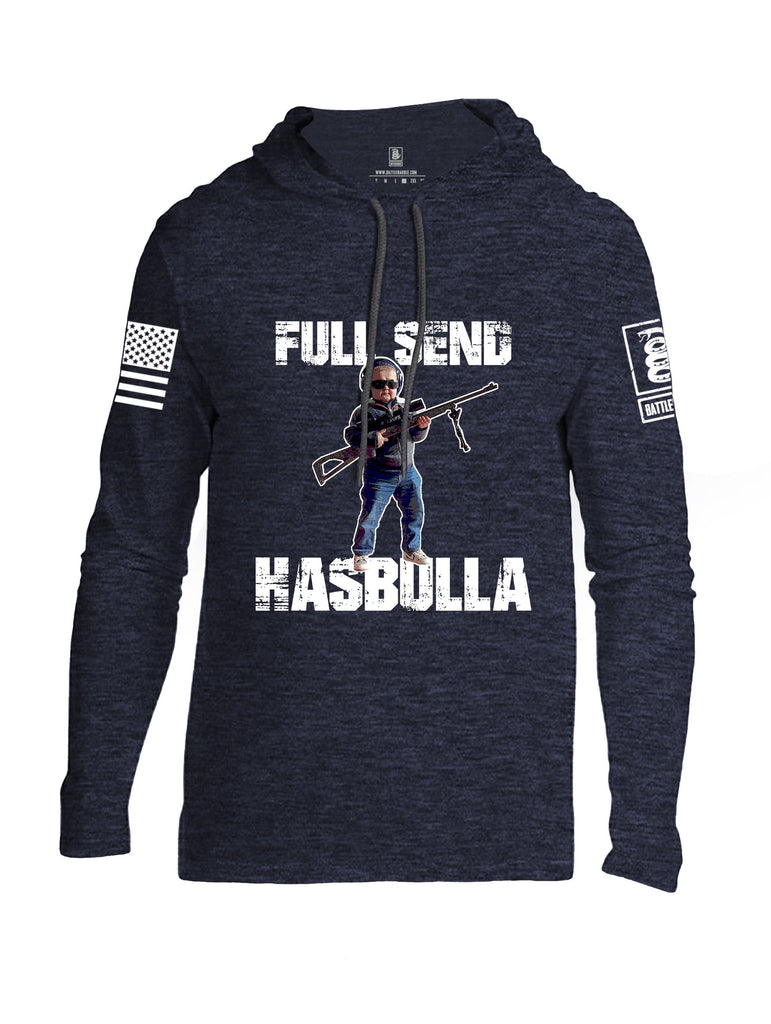 Battleraddle Full Send Hasbulla White Sleeves Men Cotton Thin Cotton Lightweight Hoodie