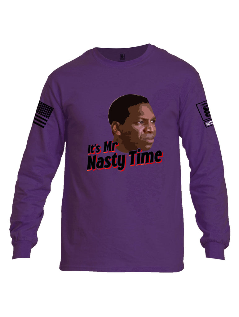 Battleraddle Its Mr Nasty Time Black Sleeves Men Cotton Crew Neck Long Sleeve T Shirt