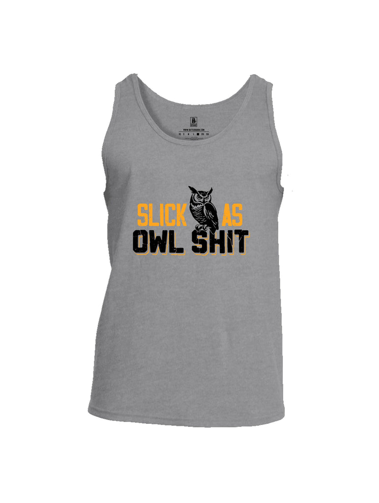 Battleraddle Slick As Owl Shit Black Sleeves Men Cotton Cotton Tank Top