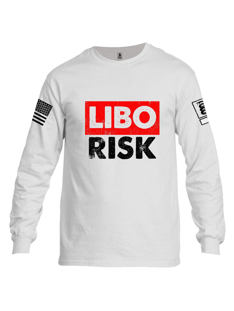 Battleraddle Libo Risk Black Sleeves Men Cotton Crew Neck Long Sleeve T Shirt