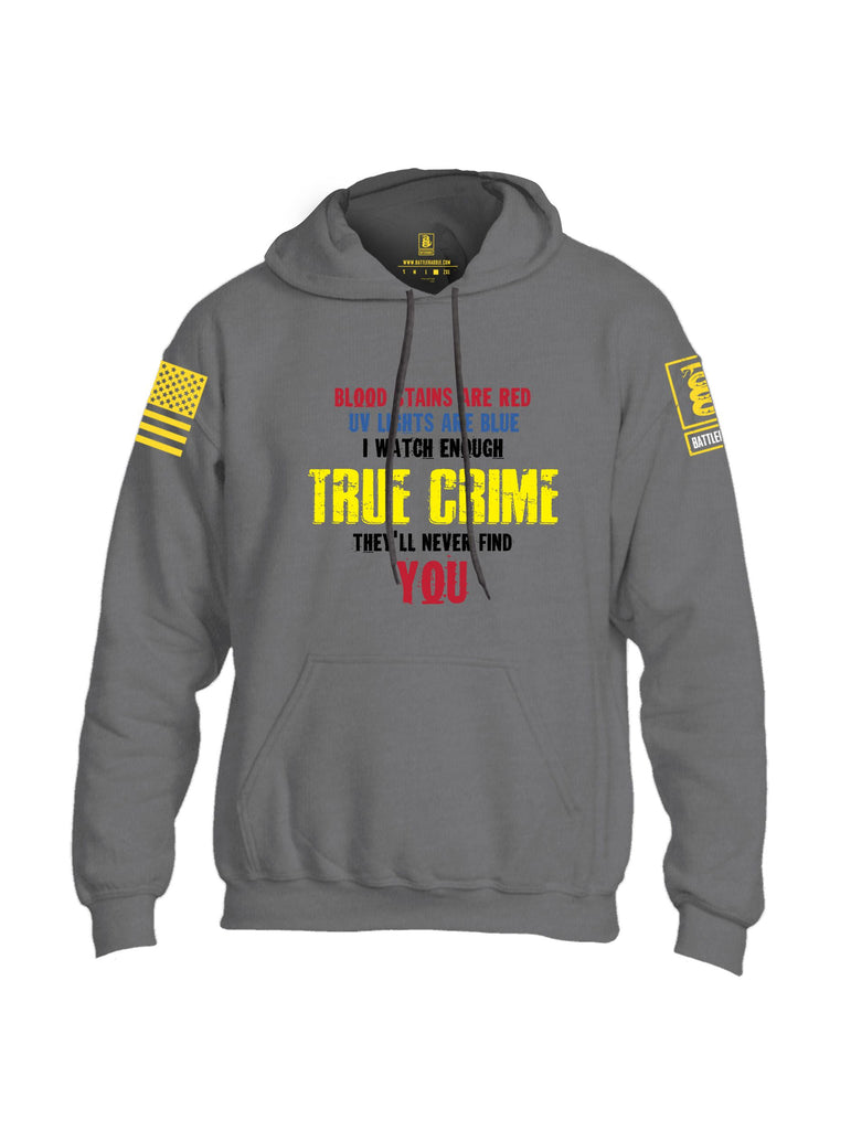 Battleraddle True Crime Yellow Sleeves Uni Cotton Blended Hoodie With Pockets