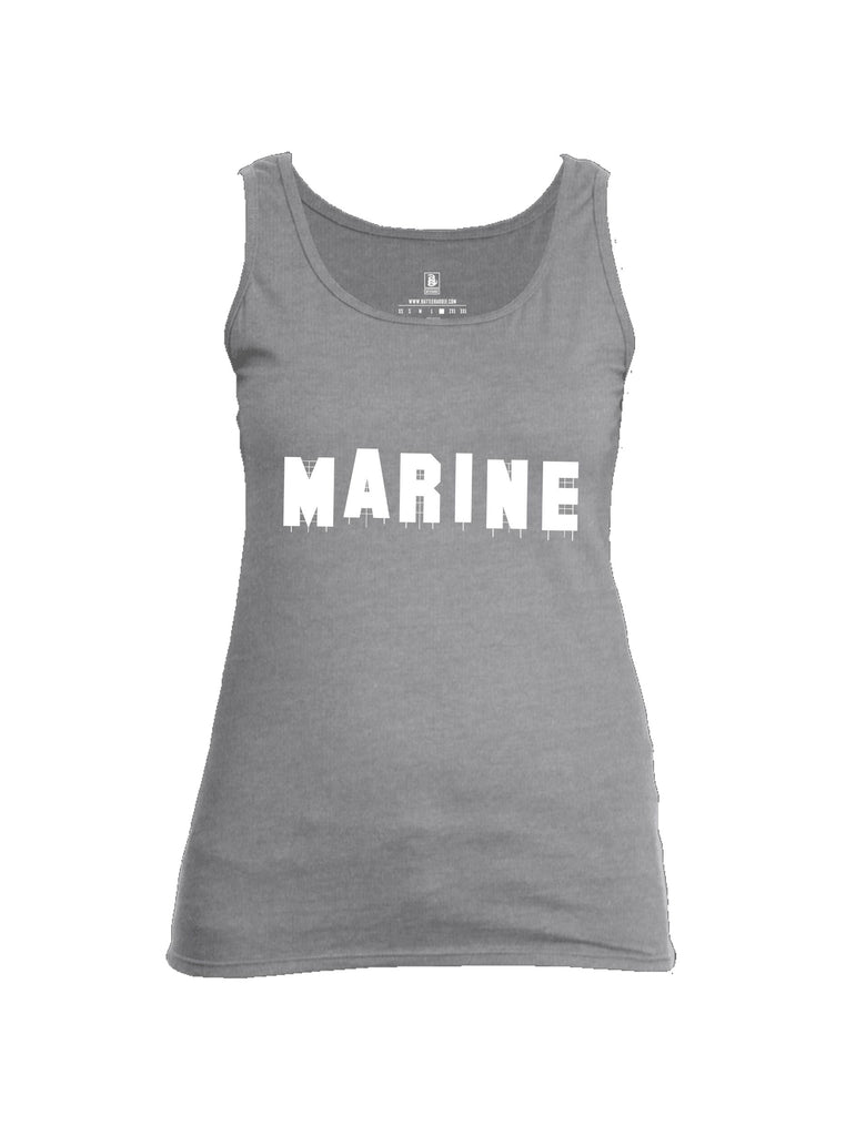 Battleraddle Marine Hollywood White Sleeves Women Cotton Cotton Tank Top