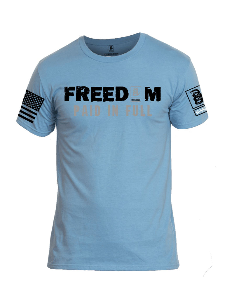Battleraddle Freedom Paid Full Black Sleeves Men Cotton Crew Neck T-Shirt