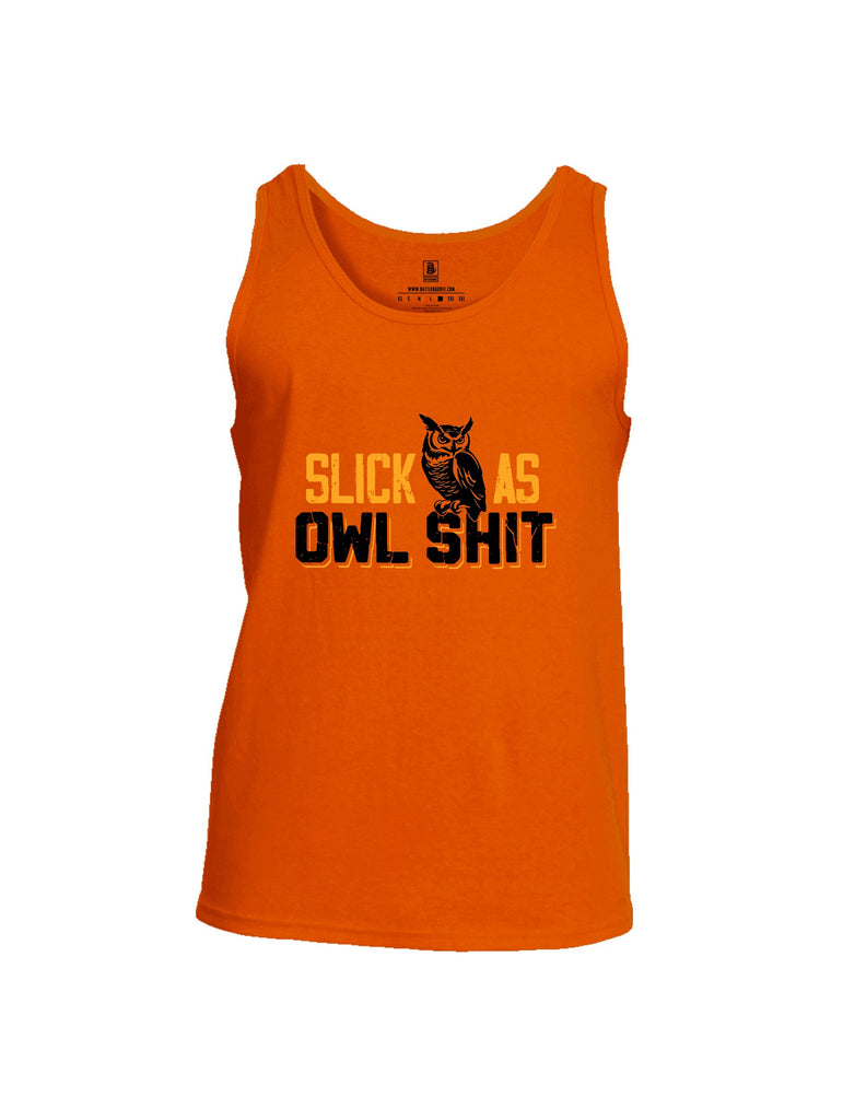 Battleraddle Slick As Owl Shit Black Sleeves Men Cotton Cotton Tank Top