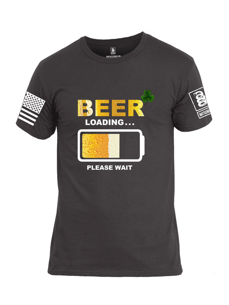 Battleraddle Beer White Sleeves Men Cotton Crew Neck T-Shirt