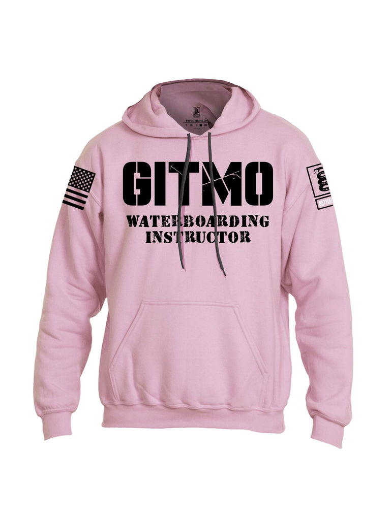 Battleraddle Gitmo Waterboarding Instructor Black Sleeves Uni Cotton Blended Hoodie With Pockets