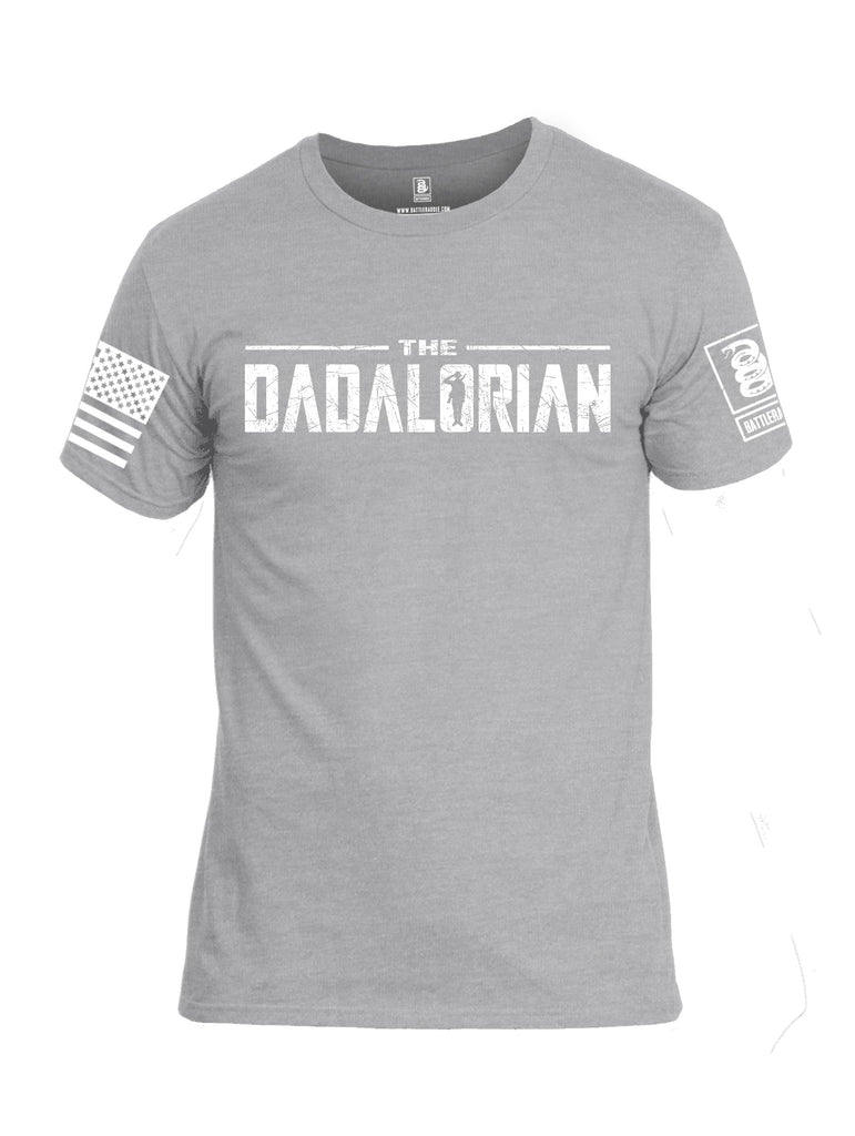 Battleraddle The Dadalorian  White Sleeves Men Cotton Crew Neck T-Shirt