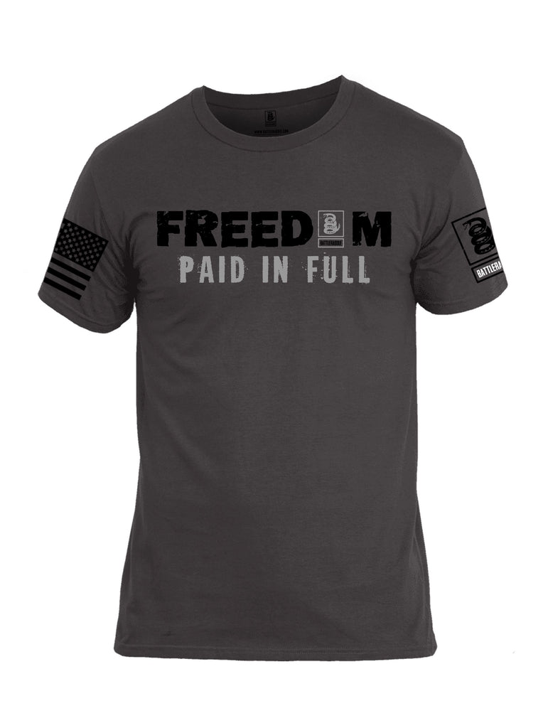 Battleraddle Freedom Paid Full Black Sleeves Men Cotton Crew Neck T-Shirt