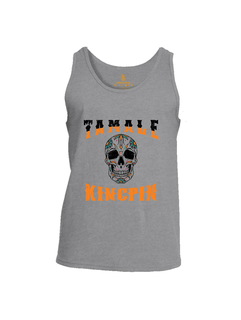 Battleraddle Tamale Kingpin Orange Sleeves Men Cotton Cotton Tank Top