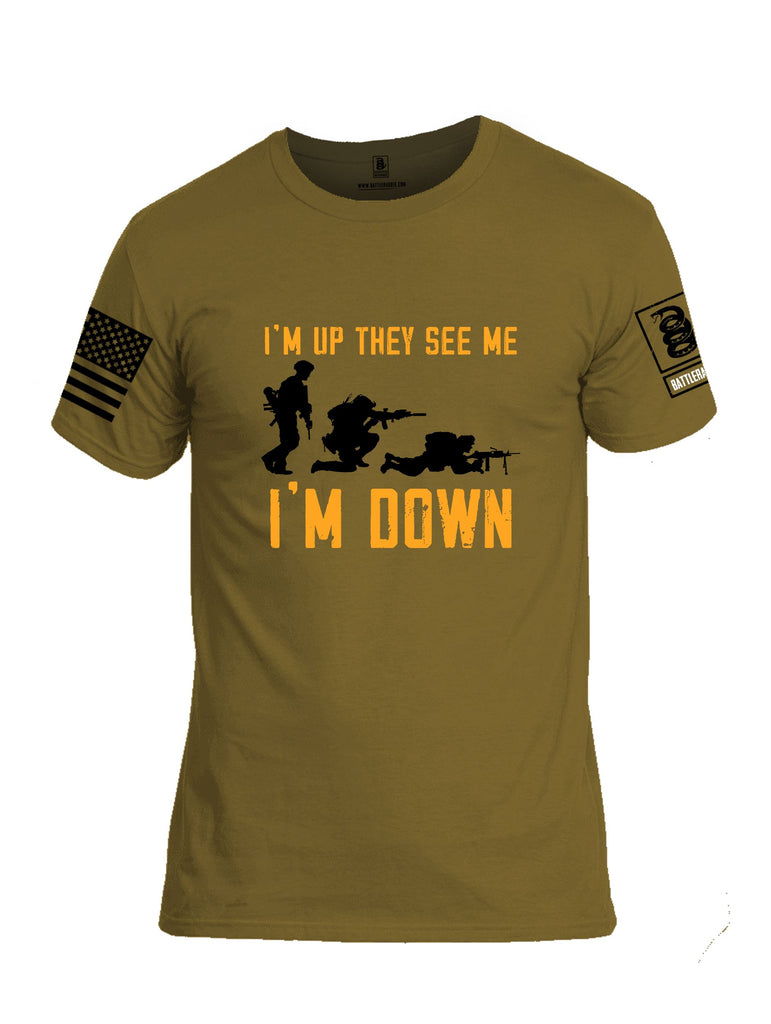 Battleraddle Im Up They See Me   Black Sleeves Men Cotton Crew Neck T-Shirt