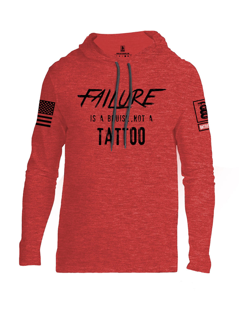 Battleraddle Failure Is A Bruise Black Sleeves Men Cotton Thin Cotton Lightweight Hoodie