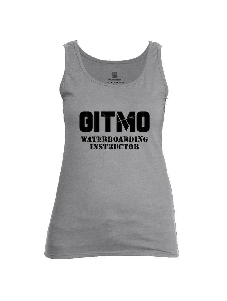 Battleraddle Gitmo Waterboarding Instructor Black Sleeves Women Cotton Cotton Tank Top