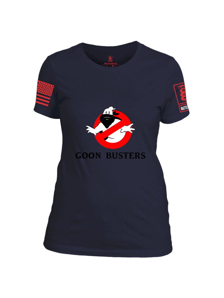 Battleraddle Goon Busters  Red Sleeves Women Cotton Crew Neck T-Shirt