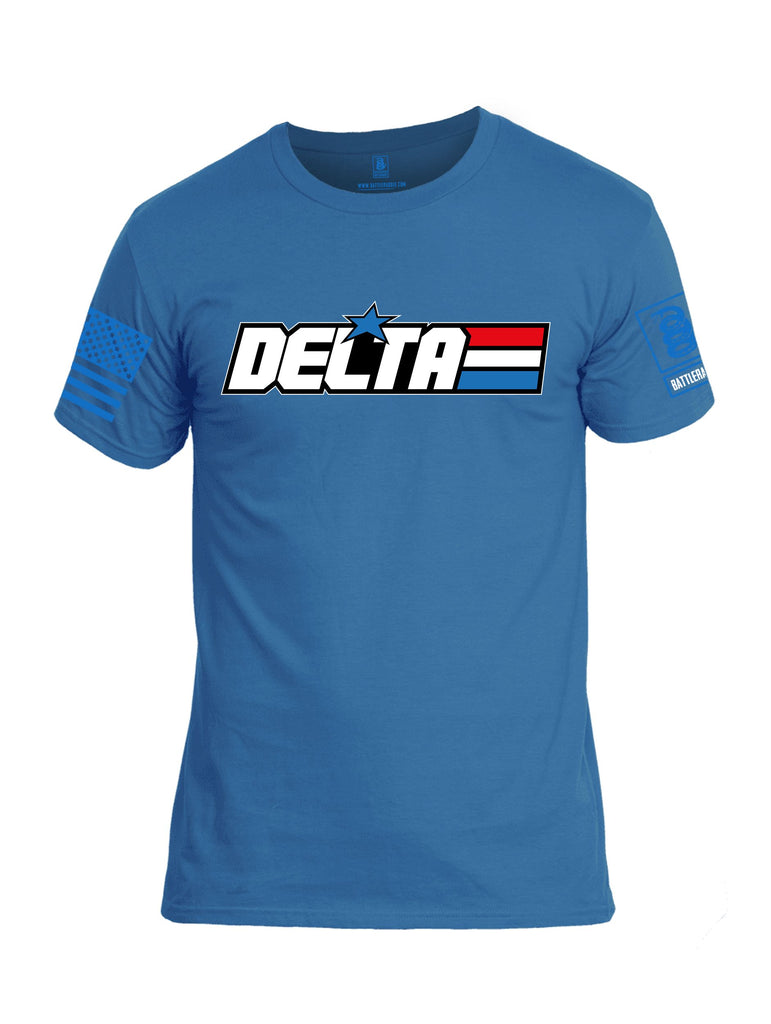Battleraddle Delta Gi Joe Mid Blue Sleeves Men Cotton Crew Neck T-Shirt