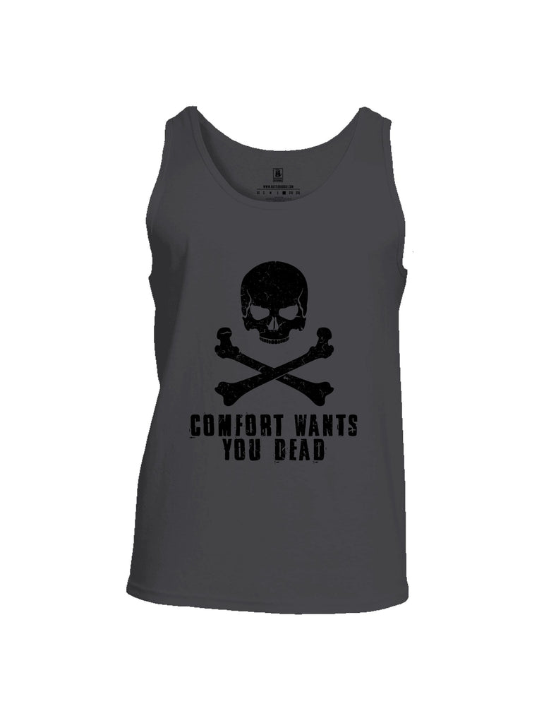 Battleraddle Comfort Wants You Dead Black Sleeves Men Cotton Cotton Tank Top